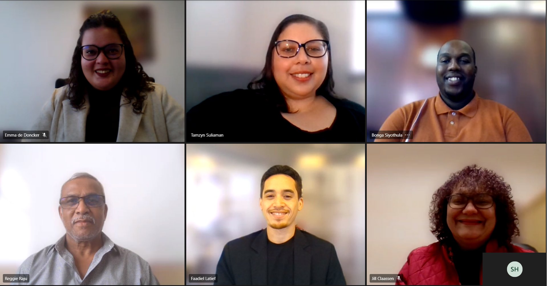 View of Libraries staff in video conferencing call