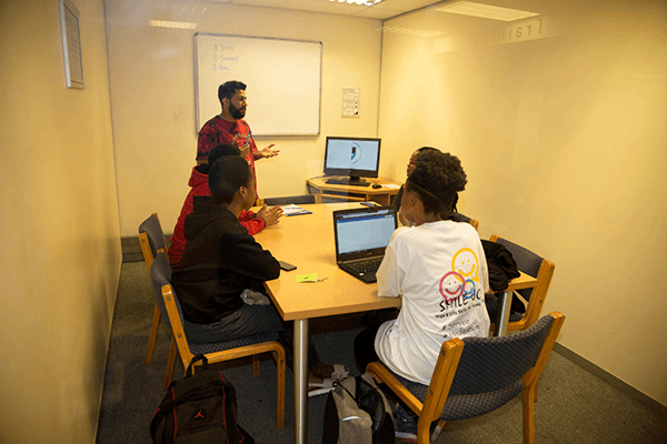 Group study rooms in Vincent Kolbe Knowledge Commons