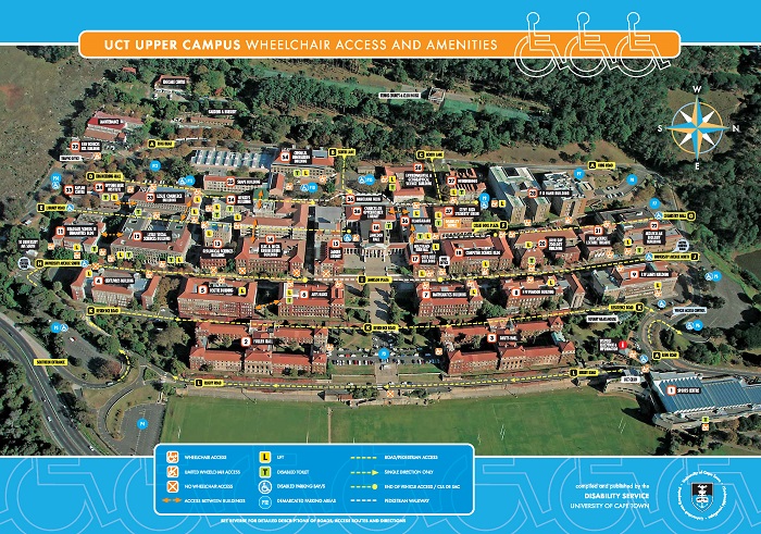 Image link to UCT Upper Campus Wheelchair Access and Amenities Map