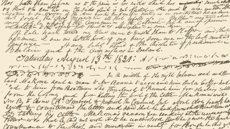 Laing handwriting