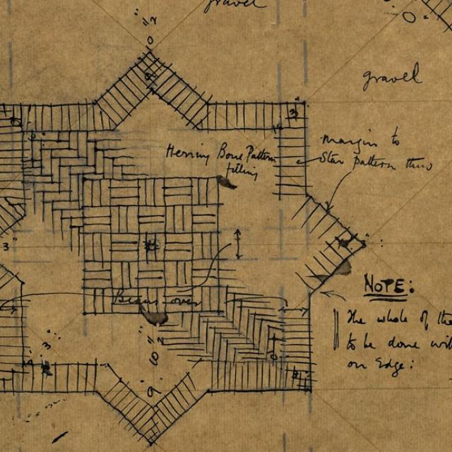 Architectural drawing of Cumnor house in Kenilworth