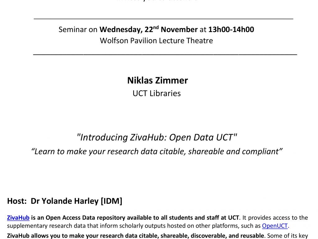 Seminar invite
