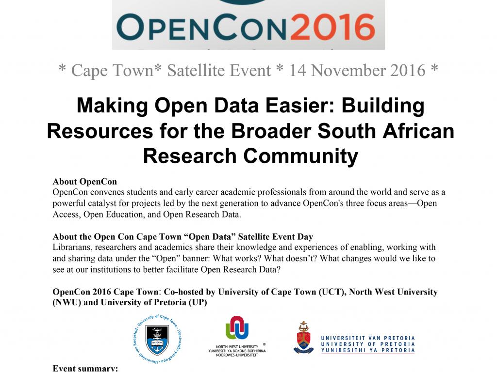 OpenCon2016 Cape Town OpenCon2016 Cape Town