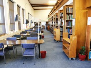 Inside main reading room of Built Environment Library