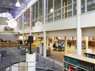 The Hub inside Chancellor Oppenheimer Library